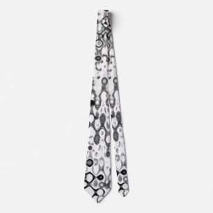 Cravate Conception abstraite moderne blanche et noire