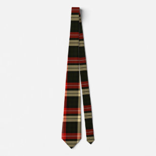 Cravate Conception classique de Motif en tatan rouge et no