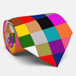 Cravate Conception de blocs de couleur gras multicolores 