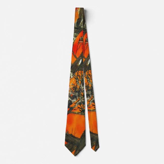 Cravate Conception de camouflage orange (Devant)