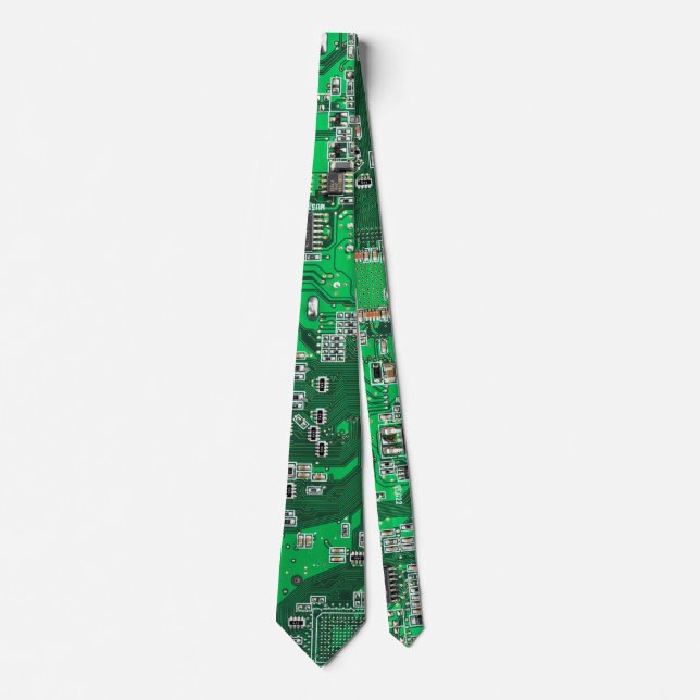 Cravate Conception de carte de circuit imprimé PCB verte p (Devant)