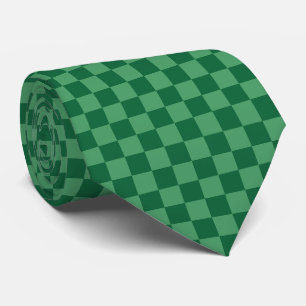 Cravate Conception de damier vert élégant
