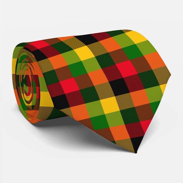 Cravate Conception de motif à carreaux de couleurs africai (Créateur téléchargé)