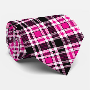 Cravate Conception de motif à carreaux en flanelle rose no