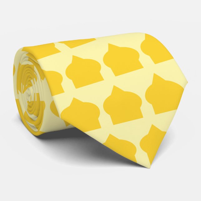 Cravate Conception de motif marocain jaune (Roulé)