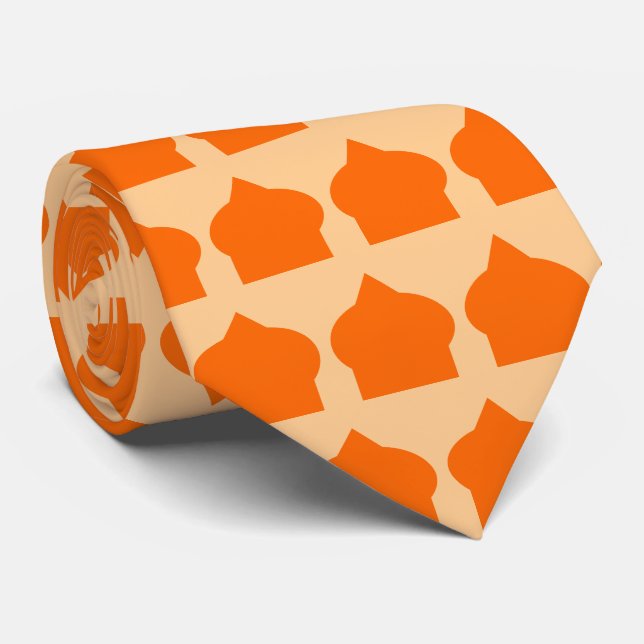 Cravate Conception de motif marocain orange (Roulé)