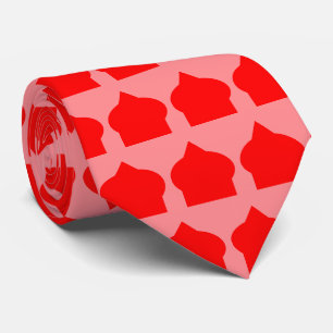 Cravate Conception de motif marocain rouge