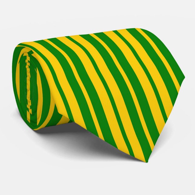Cravate Conception de motif rayé stylé vert jaune  (Créateur téléchargé)