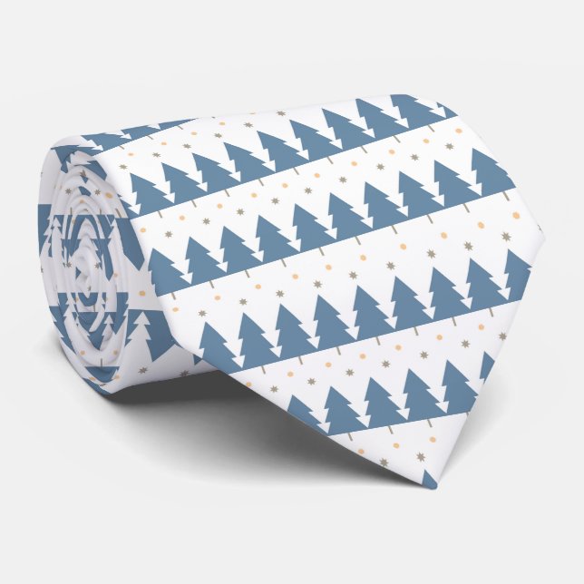 Cravate Conception de Noël en hiver (Roulé)