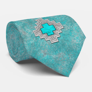 Cravate Conception de pierre turquoise du Sud-Ouest