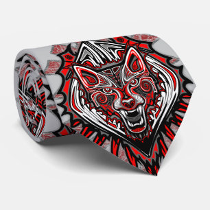 Cravate Conception de totem tribal Haida Loup