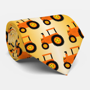 Cravate Conception de tracteur orange