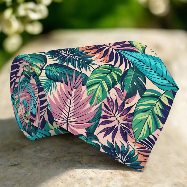 Cravate Conception du feuillage de la jungle Feuilles fore (Créateur téléchargé)