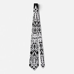 Cravate Conception Tribale de l'Empire Noir et Blanc