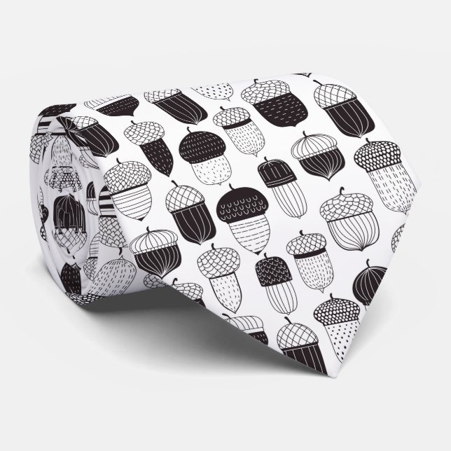 Cravate Conflit de Doodle motif d'automne (Roulé)