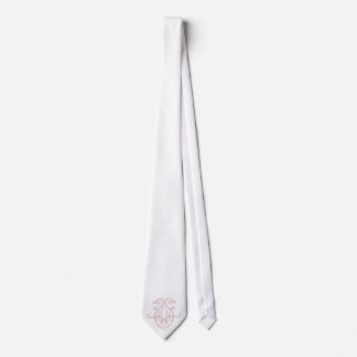 Cravate Contour de Fleur De Lis Red