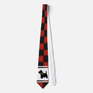 Cravate Contrôles de Noël avec le motif de chien de