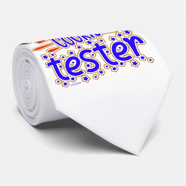 Cravate COOKIE OFFICIEL TESTER gâteau amusant cadeau de fê (Roulé)
