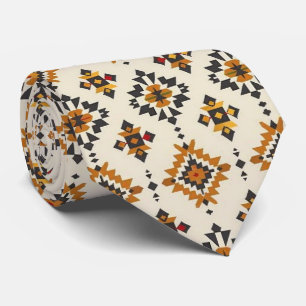 Cravate Cool Aztec motif carrelé occidental