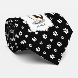 Cravate Cool Beagle with Sunglasses (tri color 3) Funny