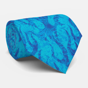 Cravate Cool Blue Flames Motif nouveauté