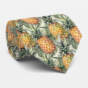 Cravate Cool carrelé ananas motif
