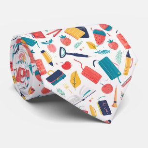 Cravate Cool carrelé motif de l'école enseignant