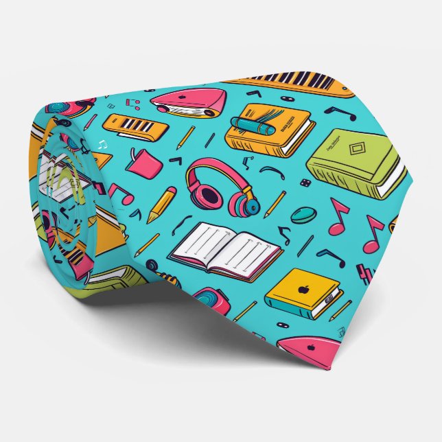 Cravate Cool carrelé motif de l'école enseignant (Roulé)