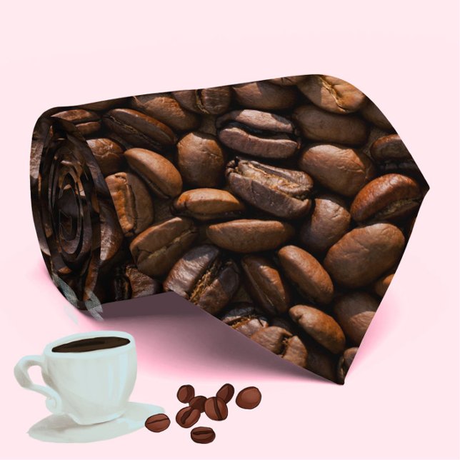 Cravate Cool Coffee Beans Motif Amusants Moderne (A fun coffee bean tie for the caffeine addict in your life! Makes a great gift.)