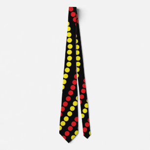 Cravate Cool de points rouges et jaunes