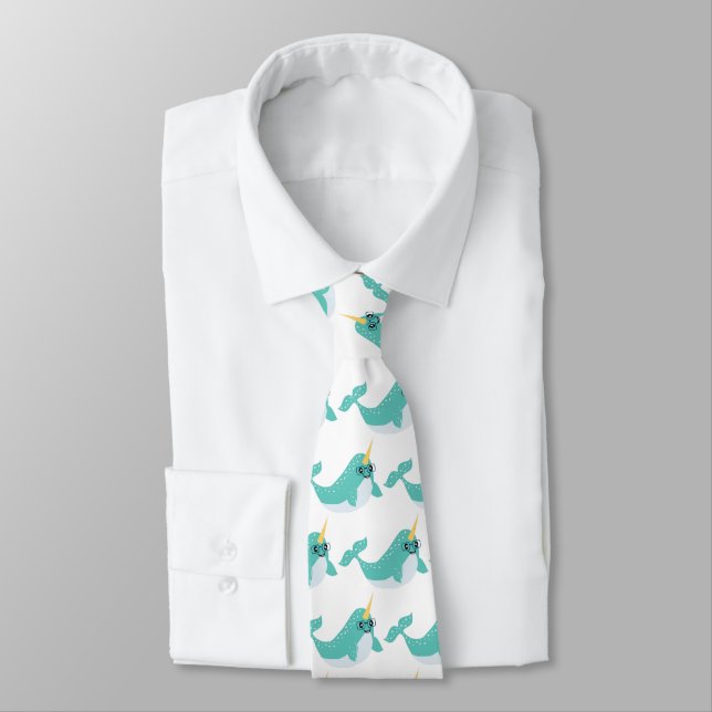 Cravate Cool Narwhal Motif (Attaché)