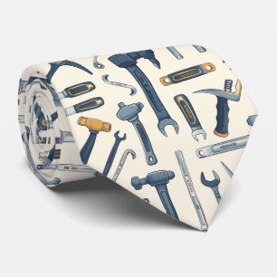 Cravate cool outil motif carrelé