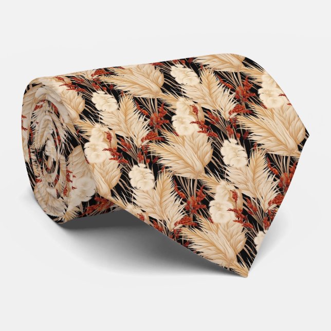 Cravate Cool Pampas motif carrelé Grass (Roulé)