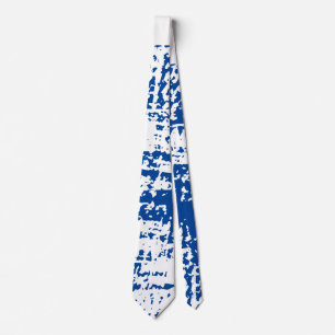 Cravate 🕶 ☕️ Cool Royal Blue & White