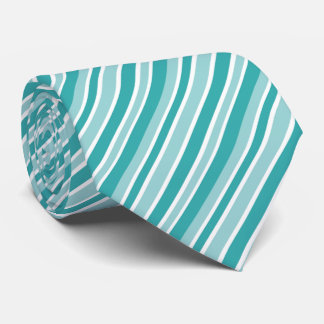 Cravate Cool teal white stripe pattern