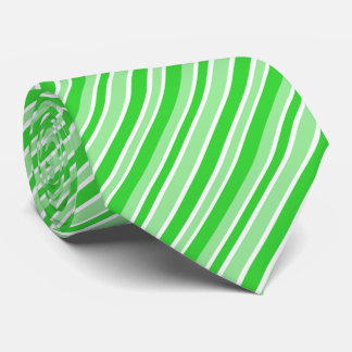Cravate Cool white green stripe pattern