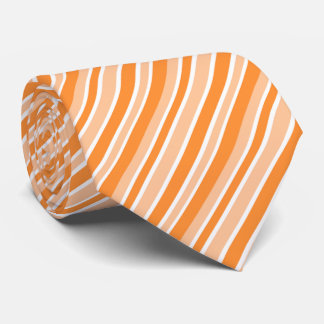 Cravate Cool white orange stripe pattern