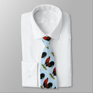 Cravate Coq Rouge Noir American Game BB