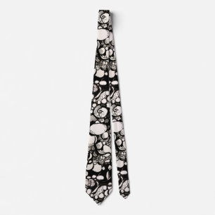 Cravate Coquillages Noir et blanc