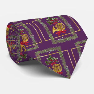 Cravate Cor d'harmonie français élégant Noël Deep Purple