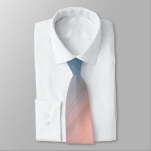 Cravate Corail clair et rayures bleu gris
