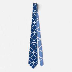 Cravate Corbata avec cercles entrelacés et fond personnali