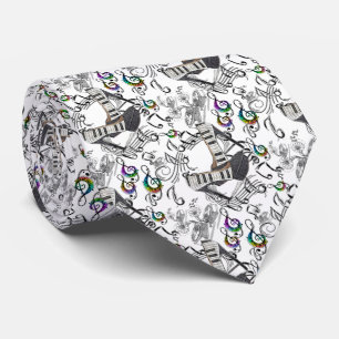 Cravate Corbata con notas musicales