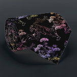 Cravate Corbata con tigre en estilo japonés en multicolor<br><div class="desc">estampado integral de tigre en estilo japonés en multicolor con fondo negro.</div>