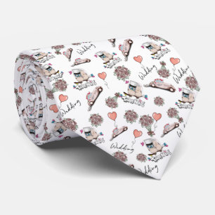 Cravate Corbata de Boda con pájaros de novios