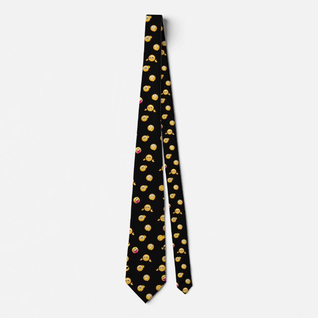 Cravate Corbata Emojis diver/Negro (Devant)