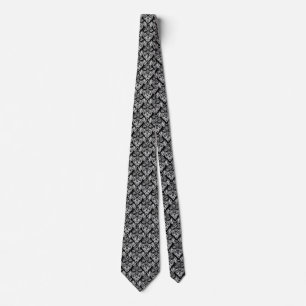 Cravate Corbeille avec motif noir et gris