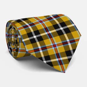 Cravate Cornouailles National Tartan Jaune et Noir Plaid