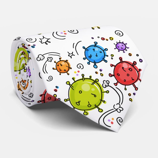 Cravate Coronavirus Germs (Roulé)