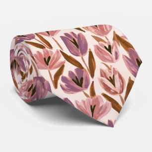 Cravate Costume de businessman à impression de tulipe